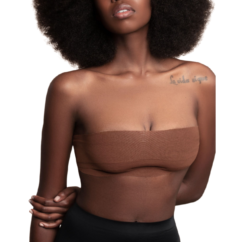 BYE-BRA - BODY TAPE 5 M X 6,5 CM + 3 PAIRES DE CACHE-MATIN MARRON – Image 5