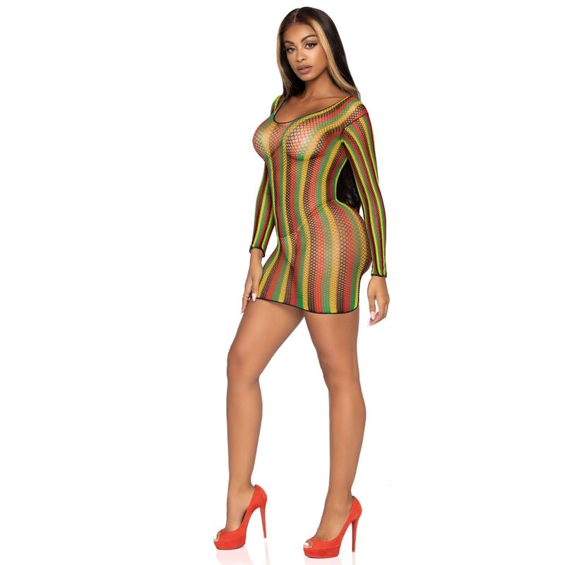 LEG AVENUE - RASTA MINI ROBE TAILLE UNIQUE – Image 2