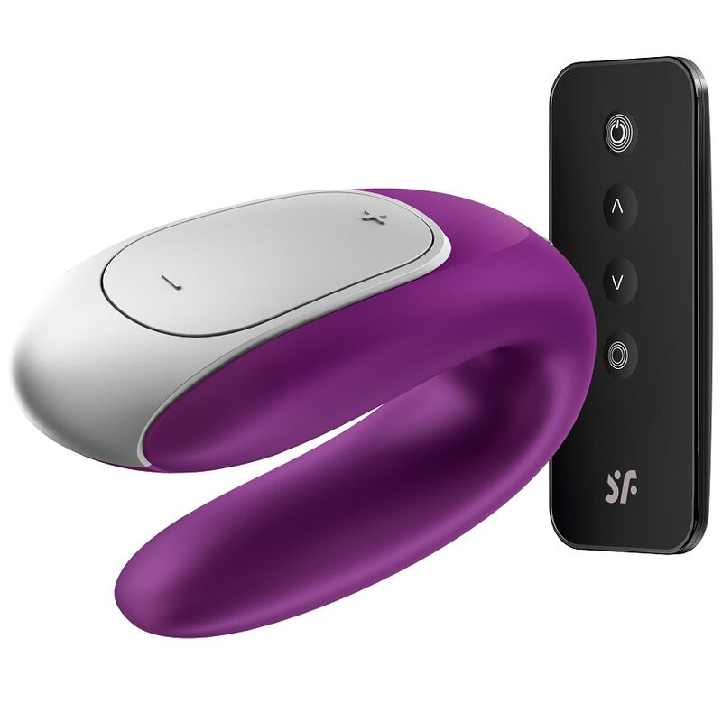 SATISFYER - VIBRATEUR PARTENAIRE DOUBLE FUN VIOLET – Image 2