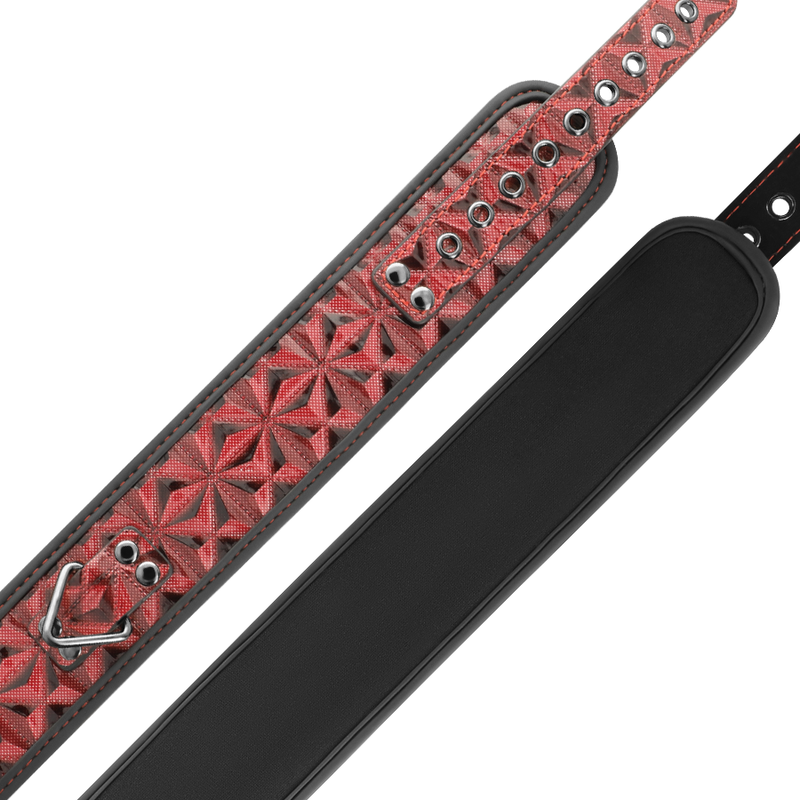 BEGME - COLLIER EN CUIR VÉGAN PREMIUM ÉDITION ROUGE AVEC DOUBLURE EN NÉOPRÈNE – Image 4