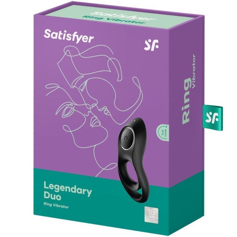 SATISFYER - VIBRATEUR ANNEAU DUO LÉGENDAIRE NOIR – Image 4