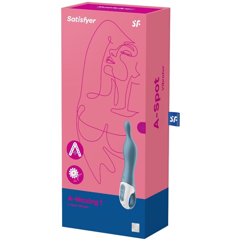 SATISFYER - VIBRATEUR AMAZING 1 ASPOT BLEU – Image 3