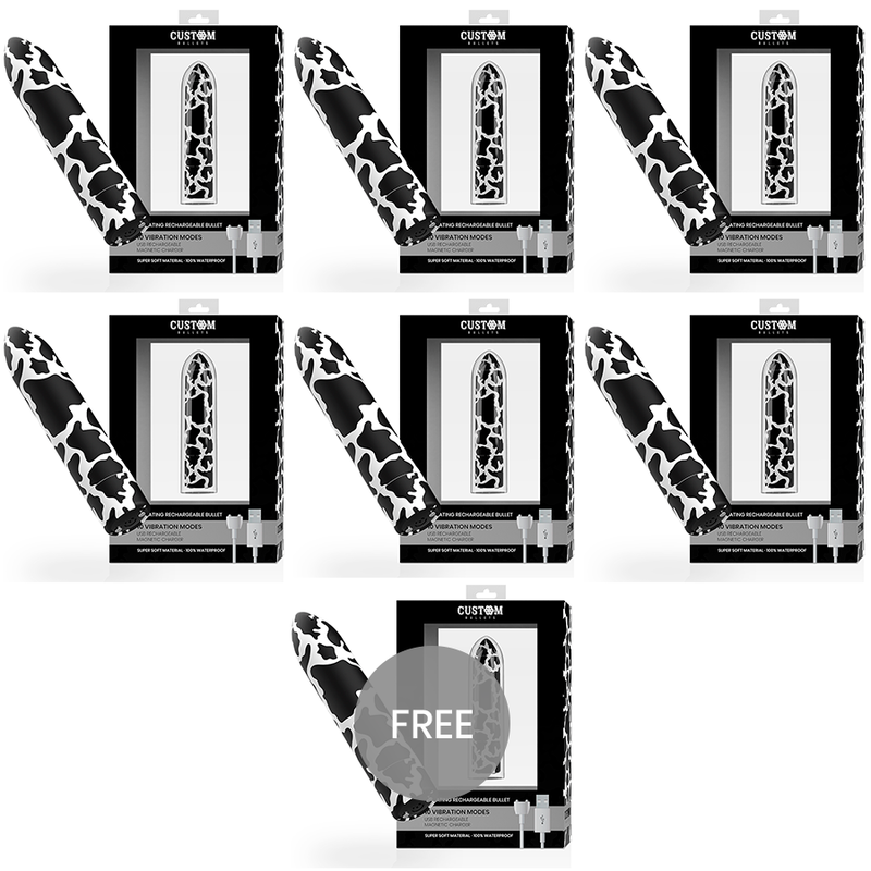 CUSTOM BULLETS - BALLE MAGNETIQUE RECHARGEABLE VACHE 10 INTENSITES 6 + 1 OFFERTE – Image 2