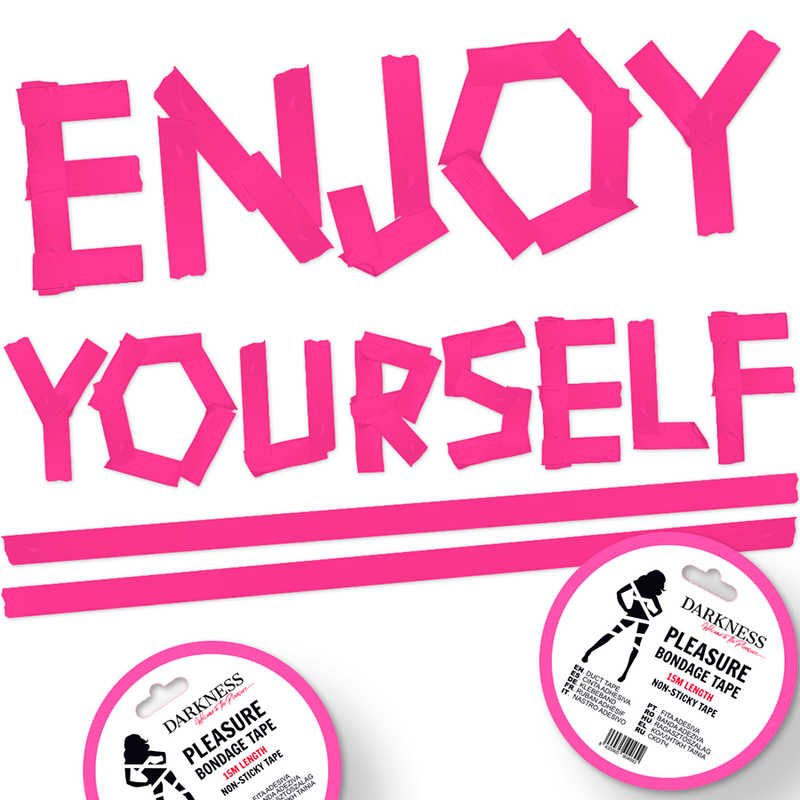 DARKNESS - RUBAN DE BONDAGE ROSE NON COLLANT 15 M – Image 2