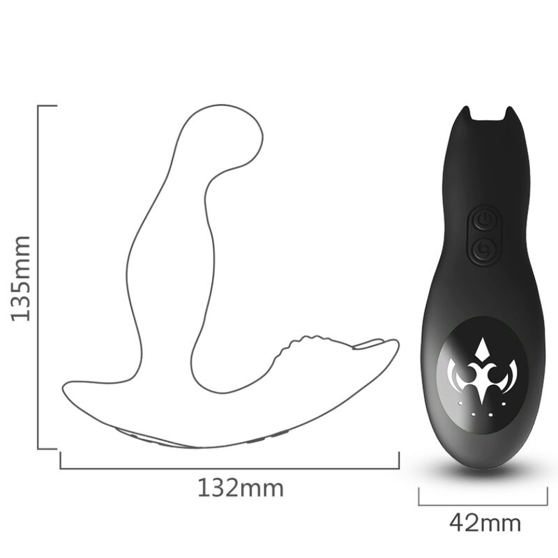ARMONY - BAT KING VIBRATEUR ANAL PROSTATE ROTATEUR TÉLÉCOMMANDE NOIR – Image 3