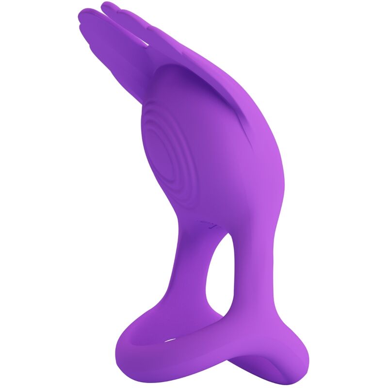 PRETTY LOVE - SILAS ANNEAU PÉNIS VIBRANT 7 VIBRATIONS SILICONE VIOLET – Image 2