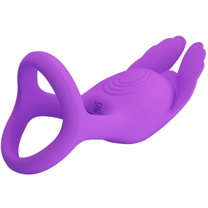 PRETTY LOVE - SILAS ANNEAU PÉNIS VIBRANT 7 VIBRATIONS SILICONE VIOLET – Image 3