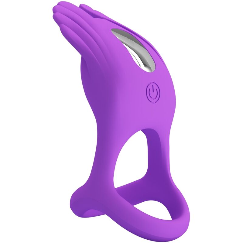 PRETTY LOVE - SILAS ANNEAU PÉNIS VIBRANT 7 VIBRATIONS SILICONE VIOLET – Image 5