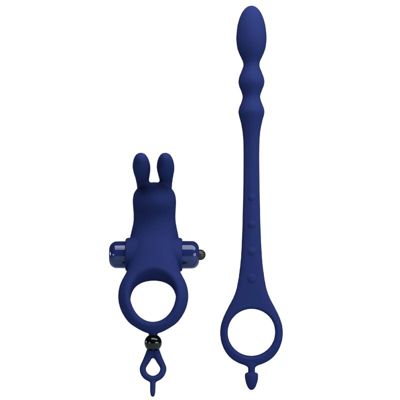 PRETTY LOVE - AYAD ANNEAU VIBRATEUR LAPIN AVEC PLUG BLEU – Image 4