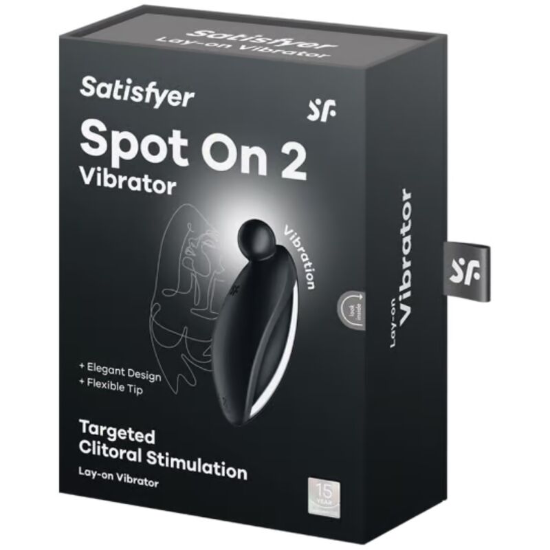 SATISFYER - SPOT ON 2 VIBRATEUR LAY-ON NOIR – Image 5