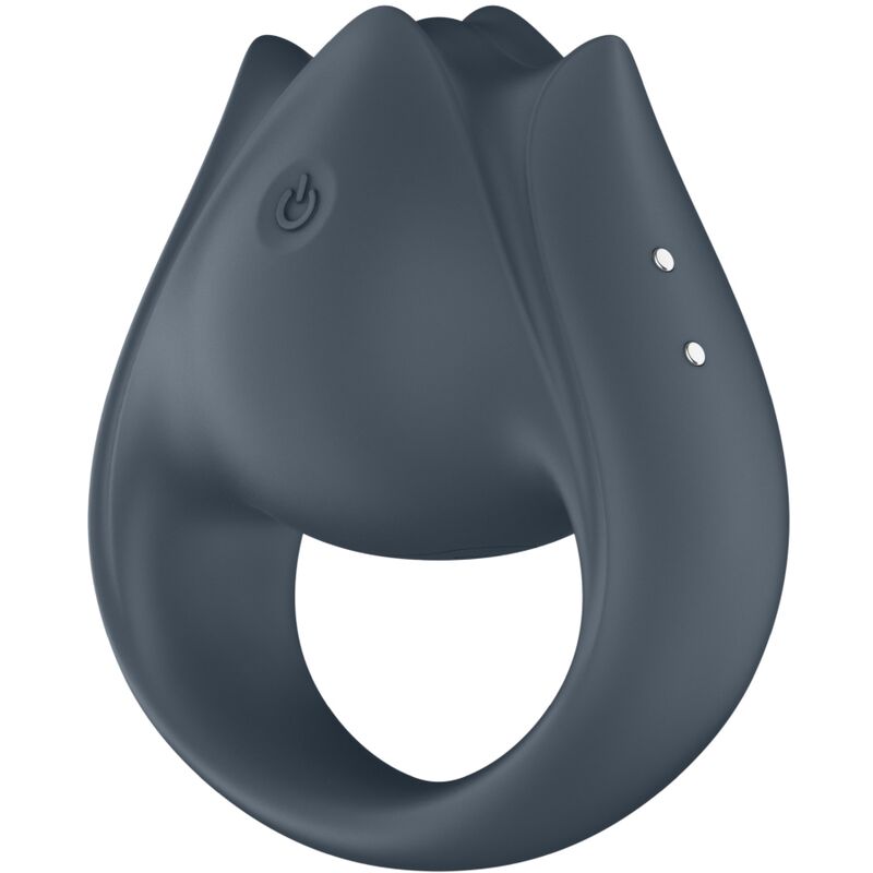 SATISFYER - PERFECT PAIR 2 MULTIVIBRATEUR 2 EN 1 ANNEAU PÉNIS ET STIMULATEUR DE DOIGTS GRIS – Image 2