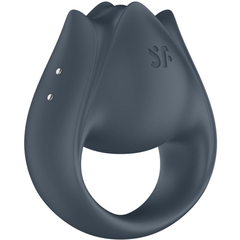 SATISFYER - PERFECT PAIR 2 MULTIVIBRATEUR 2 EN 1 ANNEAU PÉNIS ET STIMULATEUR DE DOIGTS GRIS – Image 3
