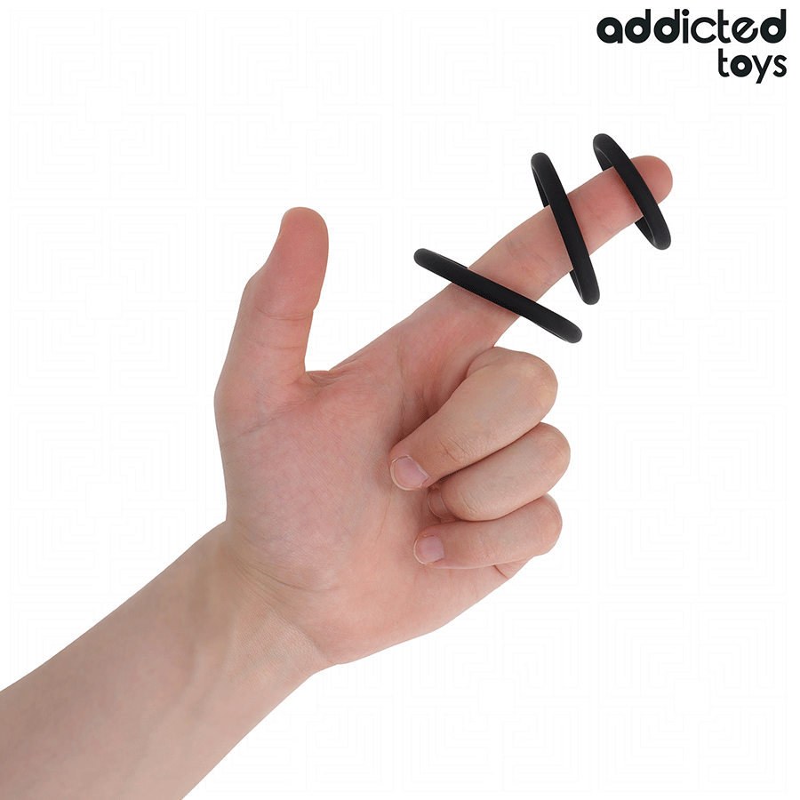 ADDICTED TOYS - LOT DE ANNEAUX EN SILICONE MODÈLE 2 – Image 2