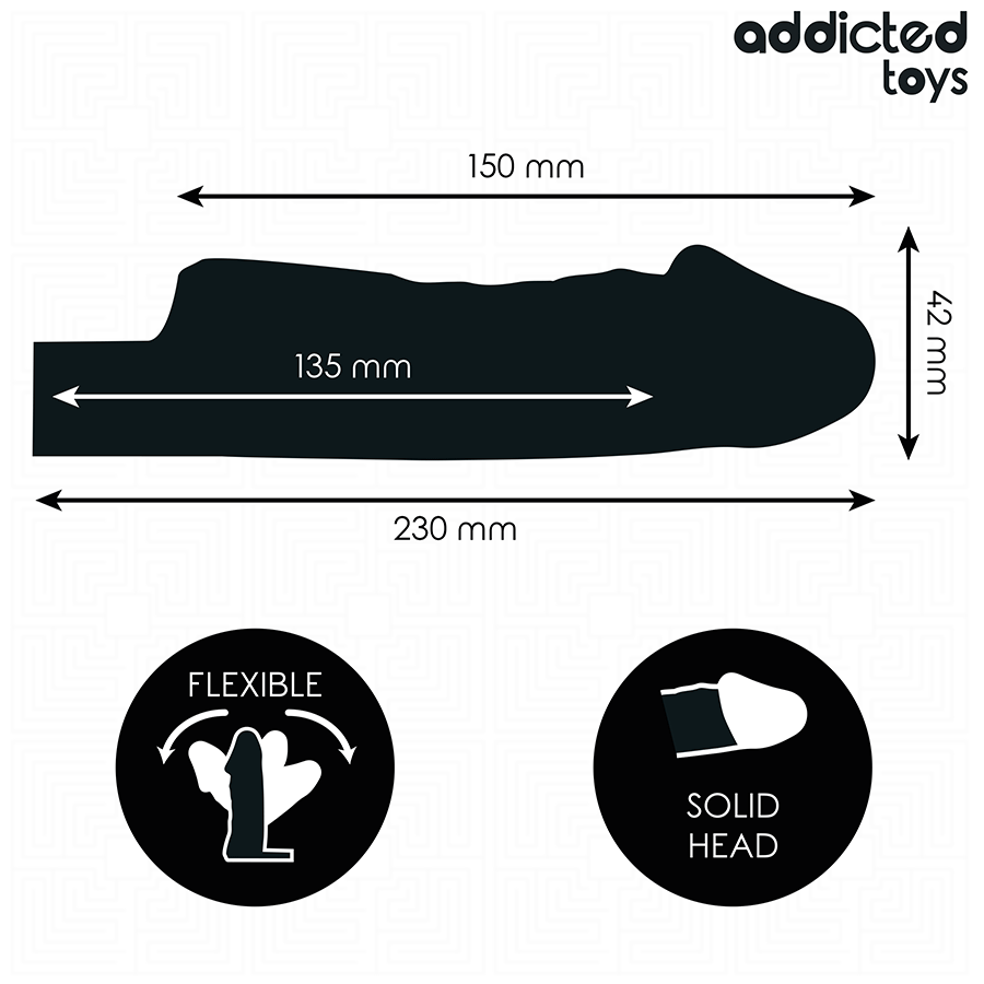 ADDICTED TOYS - EXTENSION DE PÉNIS TRANSPARENTE TAILLE S 23 CM – Image 4