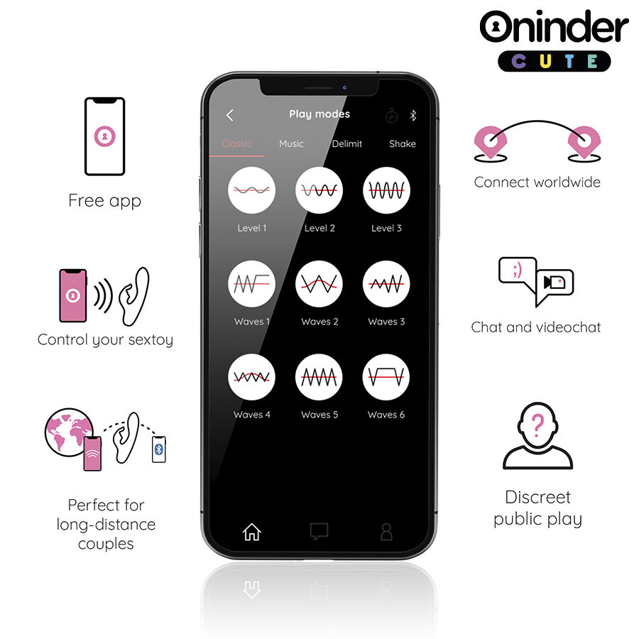 ONINDER CUTE - LOVE BUNNY VIBRATEUR POINT G CLITORIS - APPLICATION GRATUITE MONDIALE – Image 4