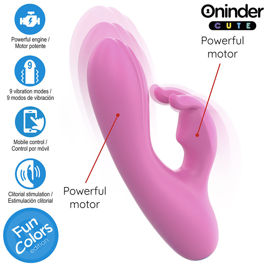 ONINDER CUTE - LOVE BUNNY VIBRATEUR POINT G CLITORIS - APPLICATION GRATUITE MONDIALE – Image 5