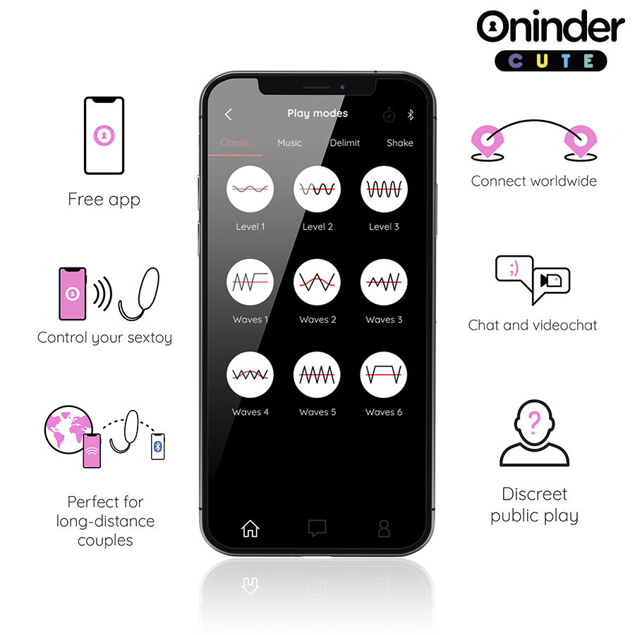 ONINDER CUTE - ŒUF VIBRO-ROTATIF 360° EN SILICONE - APPLICATION GRATUITE DANS LE MONDE ENTIER – Image 5