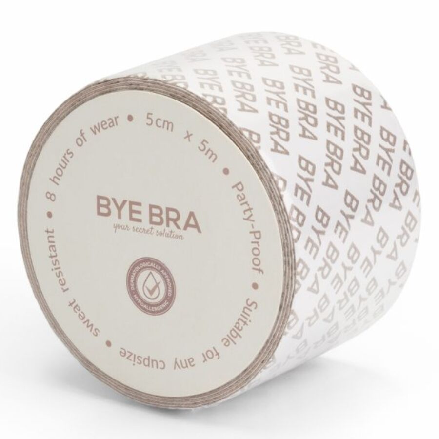 BYE-BRA - BODY TAPE DOUBLE SIDED CINTA DE DOBLE CARA BEIGE TALLA ÚNICA 5 x 500 CM – Image 2