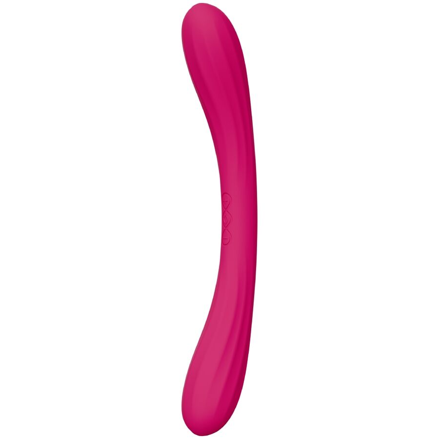 LELO - BOOMERANG VIBRATEUR À DOUBLE EXTRÉMITÉ CERISE – Image 2