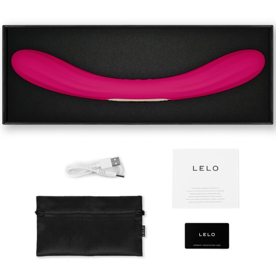 LELO - BOOMERANG VIBRATEUR À DOUBLE EXTRÉMITÉ CERISE – Image 3