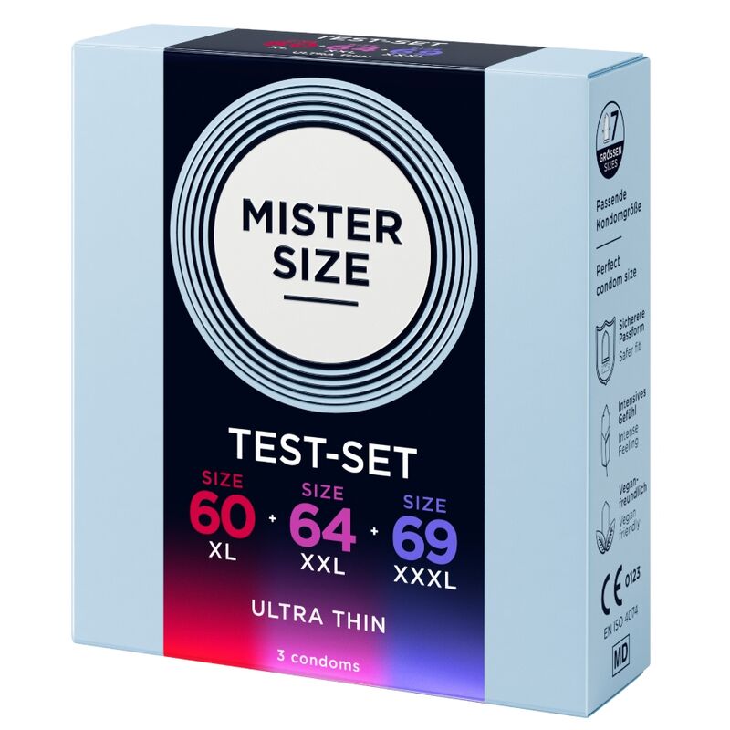 MISTER SIZE - PACK ÉCHANTILLON DE PRÉSERVATIFS TAILLE 60-64-69 MM (3 UNITÉS) – Image 2