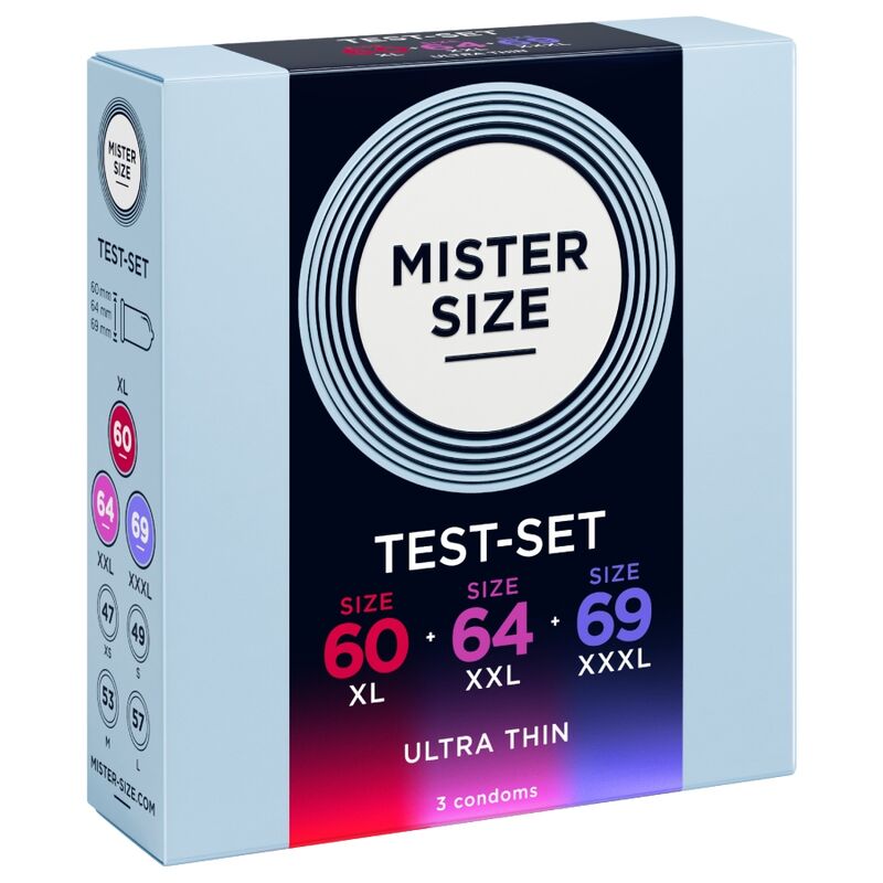 MISTER SIZE - PACK ÉCHANTILLON DE PRÉSERVATIFS TAILLE 60-64-69 MM (3 UNITÉS) – Image 3