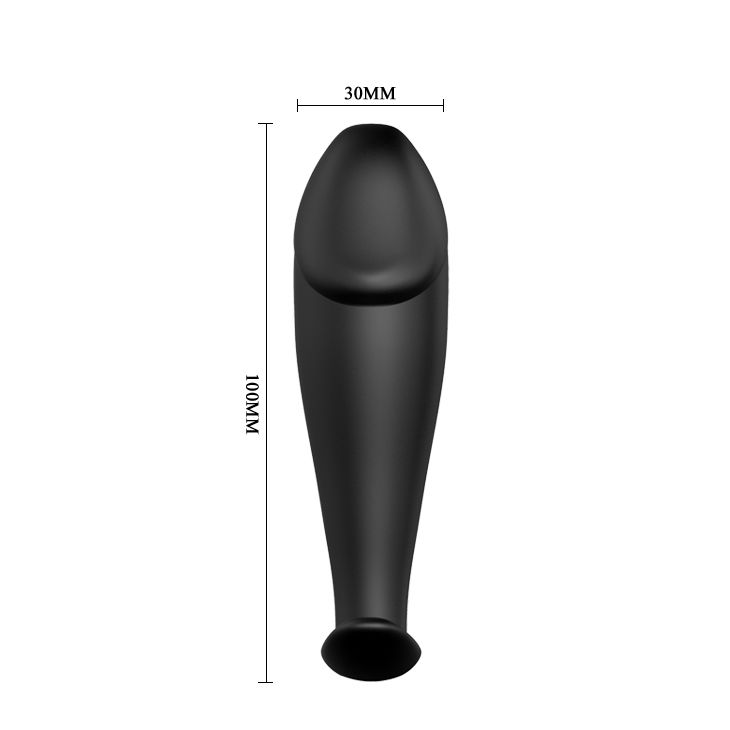 PRETTY LOVE - PLUG ANAL EN SILICONE FORME PÉNIS ET 12 MODES DE VIBRATION NOIR – Image 4