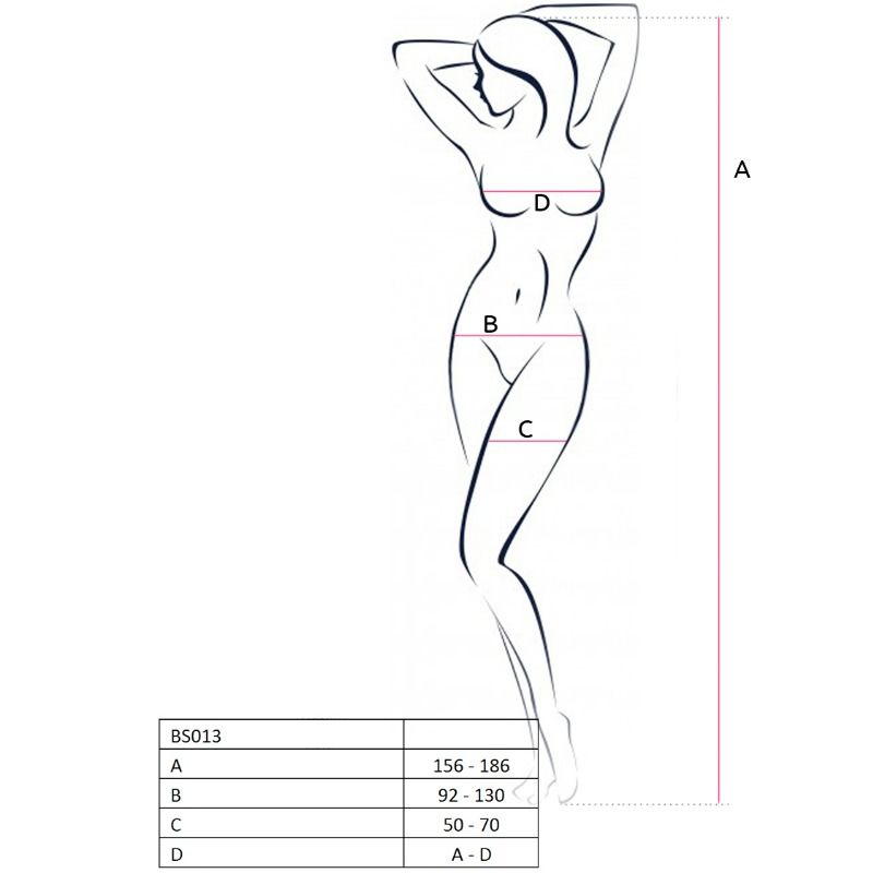 PASSION - FEMME BS013 BODYSTOCKING BLANC TAILLE UNIQUE – Image 2
