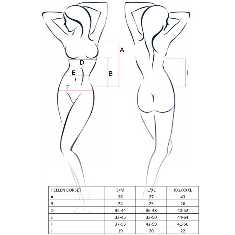 PASSION - WOMAN HELLEN CORSET NEGRO TALLA S/M – Image 2