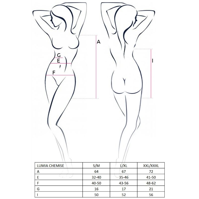 PASSION - WOMAN LUMIA CHEMISE NEGRO TALLA S/M – Image 3