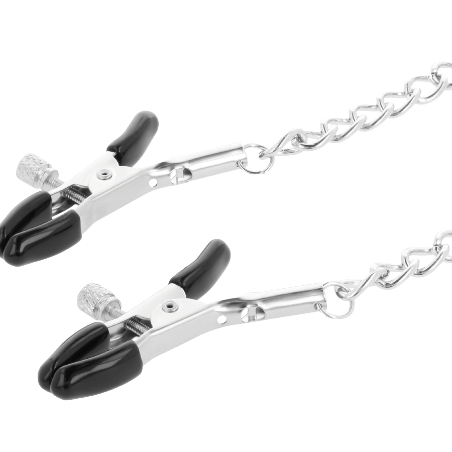 DARKNESS - COLLIER AVEC PINCES NIPPLE NOIR – Image 3