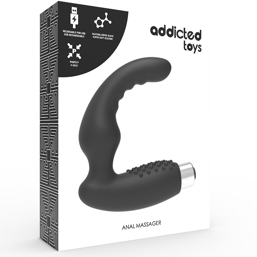 ADDICTED TOYS - VIBRATEUR PROSTATIQUE RECHARGEABLE MODÈLE 2 - NOIR – Image 5