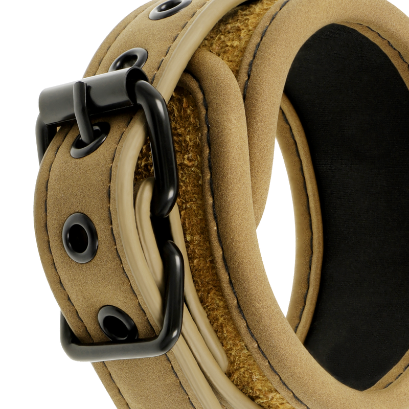 FETISH SUBMISSIVE ORIGIN - MENOTTES EN CUIR VEGAN AVEC DOUBLURE EN NÉOPRÈNE – Image 3